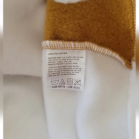 Foot Locker Soft Fleece Hoodie Sweatshirt White and Tan Size Medium-New With Tag - Picture 5 of 10